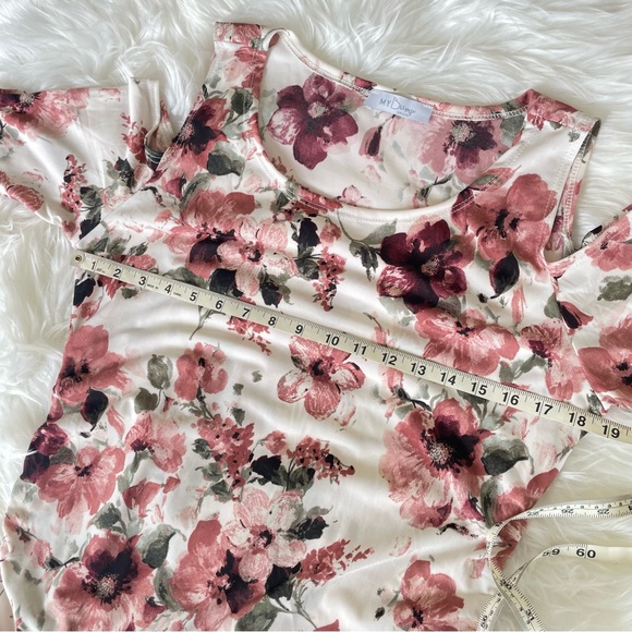 My Bump Maternity Harley Floral Bodycon Dress Cold Shoulder Short Sleeved XL - Picture 10 of 12